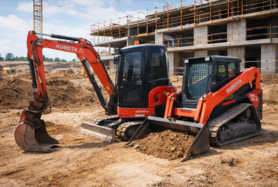 5 tonne excavator and posi track combo for residential earthworks